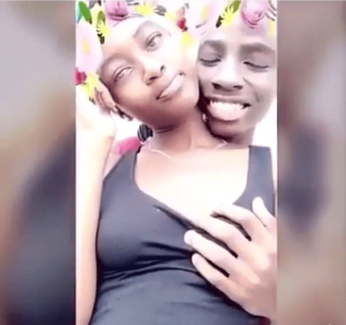 Teenage Couple Shares Fondling Footage And Pics Of Themselves.