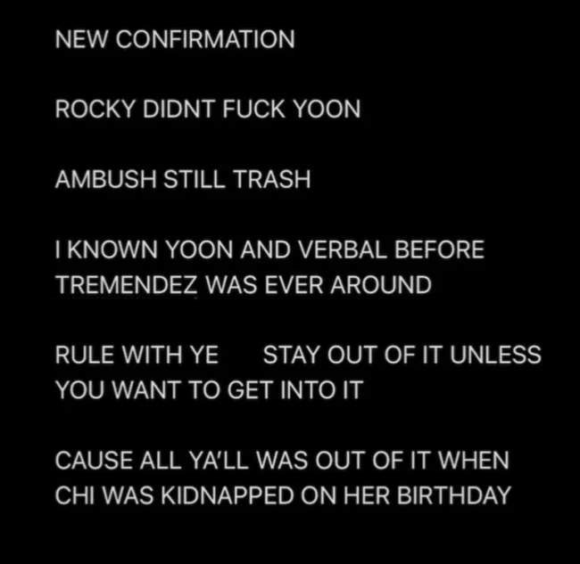 Kanye West Claims ASAP Rocky Cheated On Rihanna With Fashion Designer Yoon Ahn, Then Retracts Statement